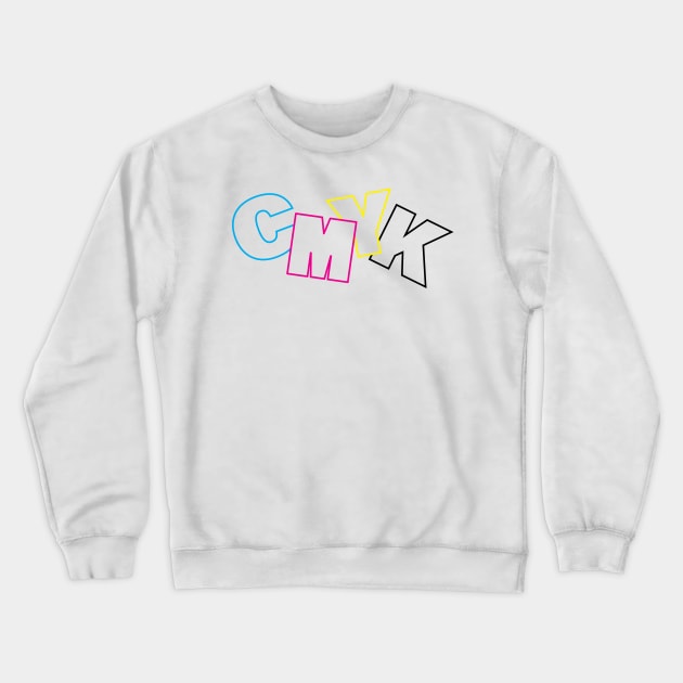 CMYK Letters Crewneck Sweatshirt by HelenDBVickers